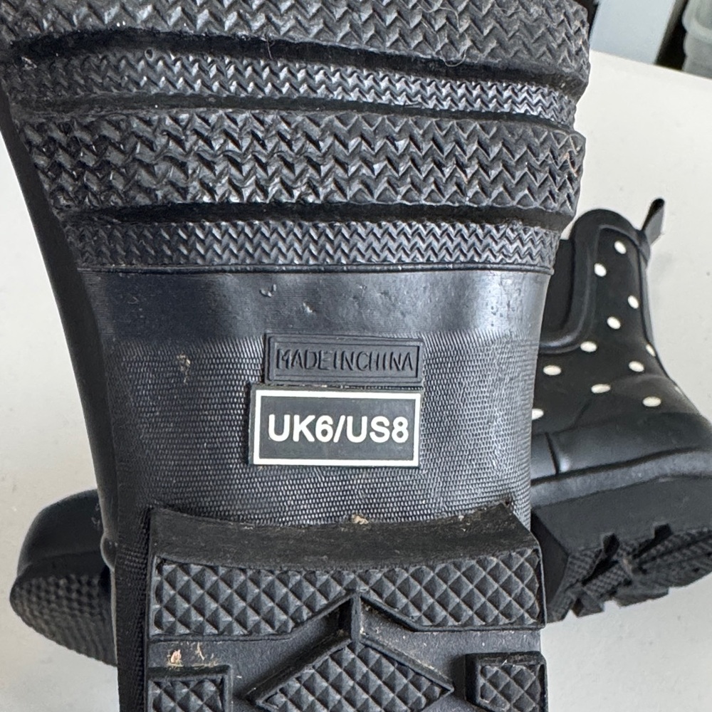 Jileon Black and White Polka Dot Rain Boots - Picture 6 of 6